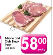T-Bone Club Steak Pack (5Kg Pack) Per Kg
