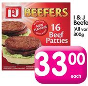 I & J Beefers (All Variants)-800g