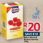 Moir's Whole & Broken Cherries-200g