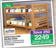 Home Stead Pine Double Bunk