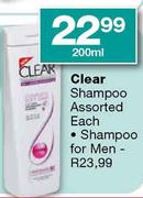 Clear Shampoo Assorted-Each