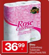  Dinu Dubbellaag Toiletrolle Blou/Pienk/Wit 9