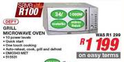 Defy 34L Grill Microwave Oven-DMO343 MET