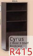 Cyrus 2 Door 3 Shelf Bookcase
