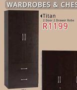 Titan 2 Door 2 Drawer Robe