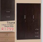 Titan 3 Door 3 Drawer Deluxe Robe