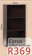 Cyrus 3 Shelf Bookcase