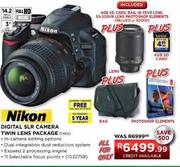 Nikon Digital SLR Camera Twin Lens Package D3100
