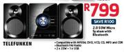 Telefunken 2.0 50W Micro System With Bluetooth