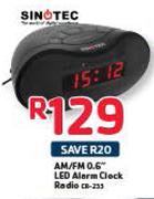 Sinotec AM?FM 0.6" LED Alarm Clock Radio
