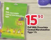 PnP Milk Chocolate Coated Marshmallow Eggs-12s