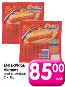 Enterprise Viennas(Red Or Smoked)-2x1kg Each