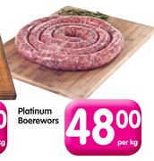 Platinum Boerewors-Per kg