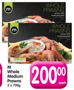 M Whole Medium Prawns-2x700g