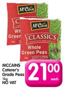McCains Caterer's Grade Peas-1kg Each