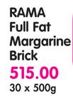 Rama Full Fat Margarine Brick-30 x 500gm