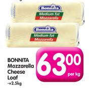Bonnita Mozzarella Cheese Loaf-+-2.5kg-Per Kg