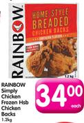 Rainbow Simply Chicken Frozen Hsb Chicken Backs-1.2kg