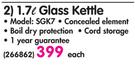 Swan 1.7L Glass Kettle SGK7