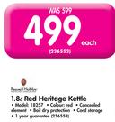 Russell Hobbs 1.8L Red Heritage Kettle 18257