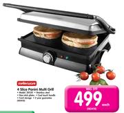Mellerware 4 Slice Panini Multi Grill 28550