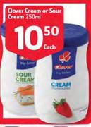 Clover Cream Or Sour Cream-250ml Each