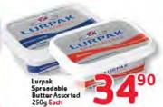 Lurpak Spreadable Butter Assorted-250g Each