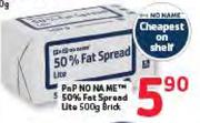 PnP No name 50% Fat Spread Lite 500g Brick