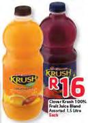 Clover Krush 100% Fruit Juice Blend Assort-1.5L