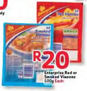 Enterprise Red Or Smoked Viennas-500g Each