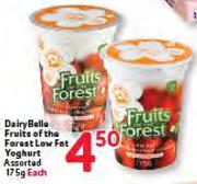 Dairy Belle Fruits Of The Forest Low Fat Yoghurt Assorted-175g Each