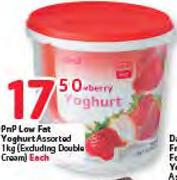 PnP Low Fat Yoghurt Assorted-1Kg