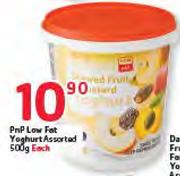 PnP Low Fat Yoghurt Assorted-500g