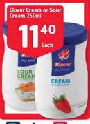 Clover Cream Or Sour Cream-250ml Each