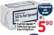 PnP No Name 50% fat Spread Lite-500g Brick