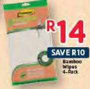 Bamboo Wipes 4 Pack