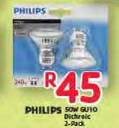 Philips 50W GU10 Dichroic 2 Pack