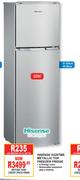 Hisense H220TME Metallic Top Freezer Fridge