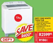 Defy 13kg White Twin Tub