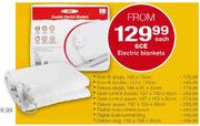 SCE Electric Blankets Dual-Control Queen 187 x 155 x 40cm-Each