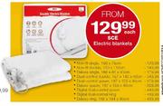 SCE Electric Blankets Deluxe King 188 x 184 x 40cm-Each