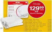 SCE Electric Blankets Deluxe Queen 187 x 155 x 40cm-Each