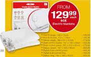 SCE Electric Blankets Dual-Control Double 187 x 140 x 40cm-Each