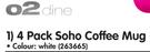 4 Pack Soho Coffee Mug