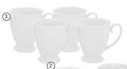 4 Pack Oxford Footed Mugs