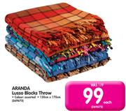 Aranda Lusso Blocks Throw-130cm x 170cm Each