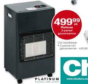 Platinum Ook Beskikbaar 3-Panel Mini Gasverwarmer