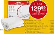 SCE Electric Blankets Dual-Control Queen 187 x 155 x 40cm-Each