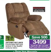 H & H Collection Antonio Recliner