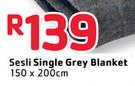 Sesli Single Grey Blanket-150 x 200cm